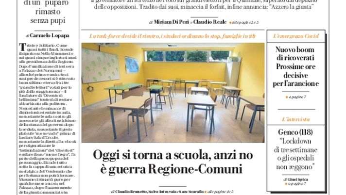 Prima Pagina, La Repubblica-Palermo: “La disfatta di Musumeci” - immagine 1