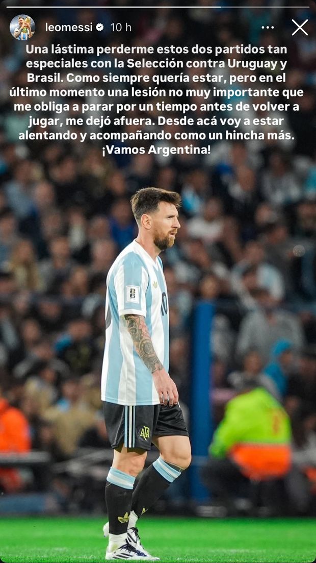 Argentina, Messi spiega l’assenza dai convocati: “Volevo esserci, ma…”- immagine 3