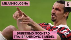 VIDEO / Testa contro testa e sangue, il duro scontro tra Ibrahimovic e Medel