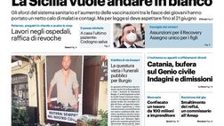 Prima Pagina, Giornale di Sicilia: “La Sicilia vuole andare in bianco”