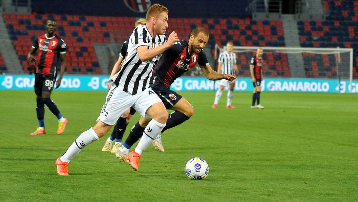 BOLOGNA, ITALY - MAY 23: Dejan Kulusevski of Juventus in action during the Serie A match between Bologna FC and Juventus at Stadio Renato Dall'Ara on May 23, 2021 in Bologna, Italy. (Photo by Mario Carlini / Iguana Press/Getty Images) 