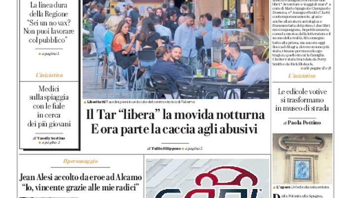 Prima Pagina, La Repubblica-Palermo: “Vaccini, prof bocciati. Ritorna spettro Dad”  Prima Pagina, La Repubblica-Palermo: “Vaccini, prof bocciati. Ritorna spettro Dad”