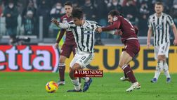 Juventus-Torino 1-1, il tabellino: Mandragora ammonito, salterà il Cagliari