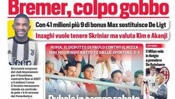 EDICOLA CDS – Bremer, colpo gobbo: alla Juve riesce il blitz, soffiato all’Inter