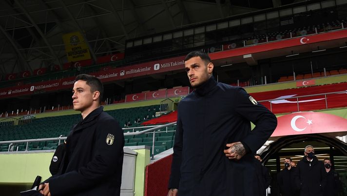 Gianluca Scamacca e Giacomo Raspadori del Sassuolo