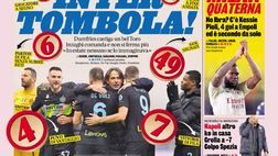Prima Pagina, La Gazzetta dello Sport: “Inter tombola! Milan quaterna”