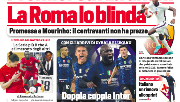 Prima Pagina, Corriere dello Sport: “Premier su Abraham. La Roma lo blinda” Prima Pagina, Corriere dello Sport: “Premier su Abraham. La Roma lo blinda” - immagine 1