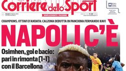 PRIMA PAGINA CORRIERE DELLO SPORT OGGI: “Napoli c’è, Osimhen gol e bacio”