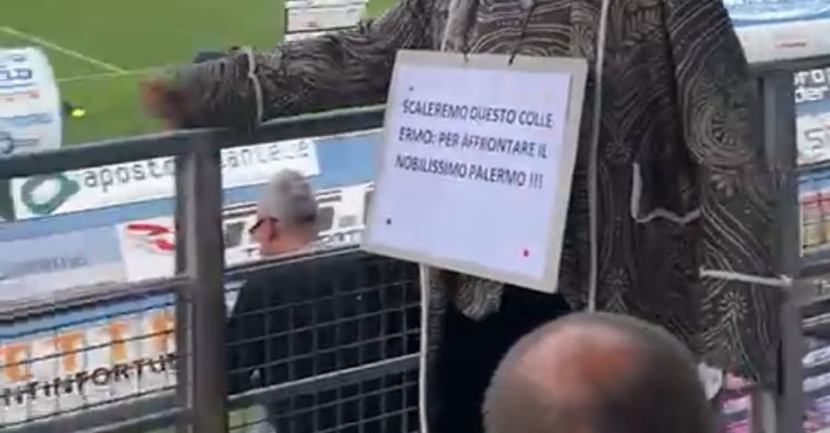 VIDEO Feralpisalò Palermo: il cartello in rima del tifoso gardesano…