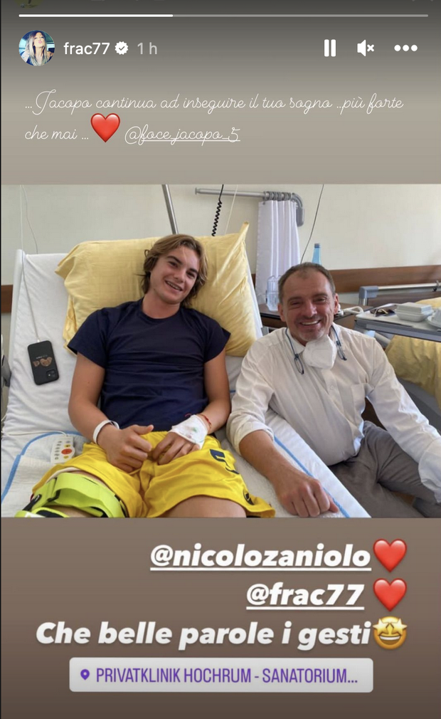 Cuore d’oro Zaniolo: il gesto per il giovane Jacopo, operato nella sua stessa clinica- immagine 2