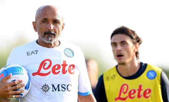 Luciano Spalletti ed Eljif Elmas (Getty Images) Allenamento spalletti