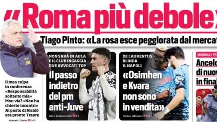 IL NAPOLI SUI MEDIA – Le prime pagine dei giornali di oggi 9 febbraio 2023 - immagine 1