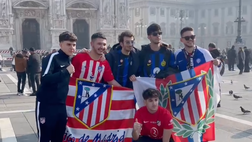 VIDEO FCIN1908 / Inter-Atletico, tifosi nerazzurri e colchoneros in Piazza Duomo