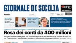 Prima Pagina, Giornale di Sicilia: “Resa dei conti da 400 milioni”