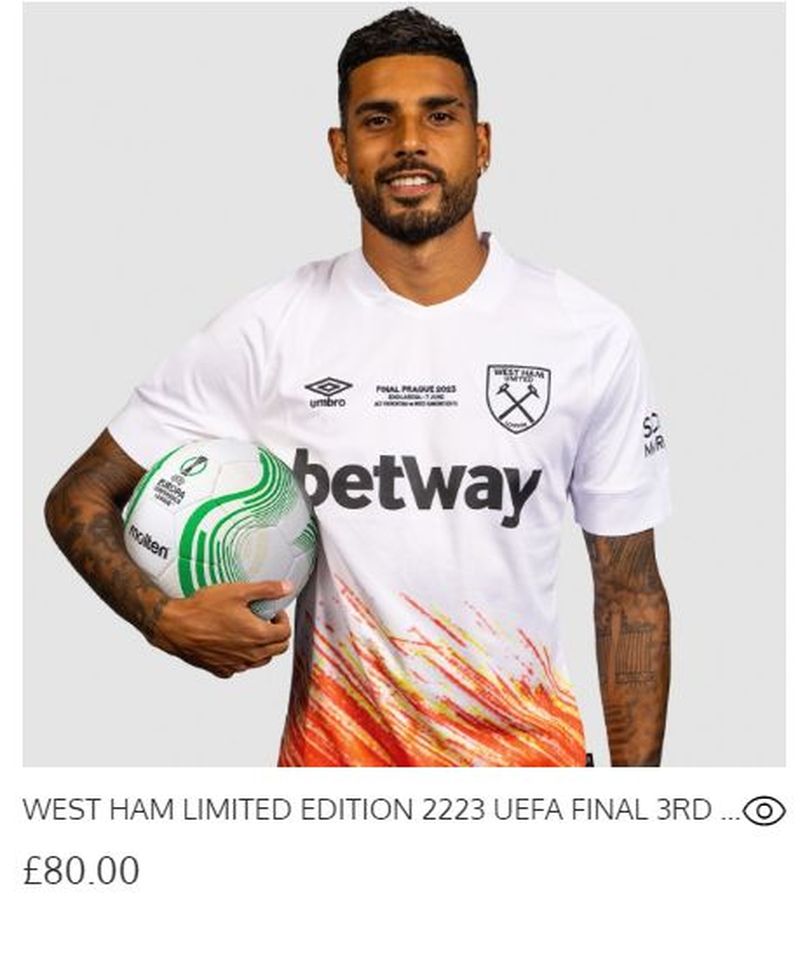 Polemica sul West Ham: più che raddoppiato il prezzo della maglia della finale- immagine 2