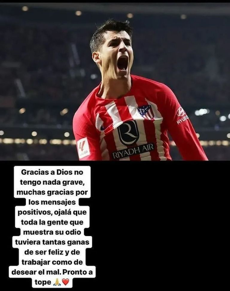 Atletico Madrid, Morata: “Grazie a Dio non ho nulla di grave. Tornerò presto”- immagine 3