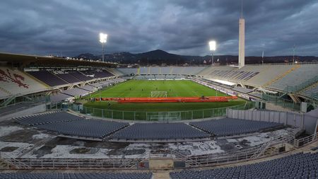 FLORENCE, ITALY - FEBRUARY 19: General view during the Serie A match between ACF Fiorentina and Spezia Calcio at Stadio Artemio Franchi on February 19, 2021 in Florence, Italy. (Photo by Gabriele Maltinti/Getty Images) Franchi