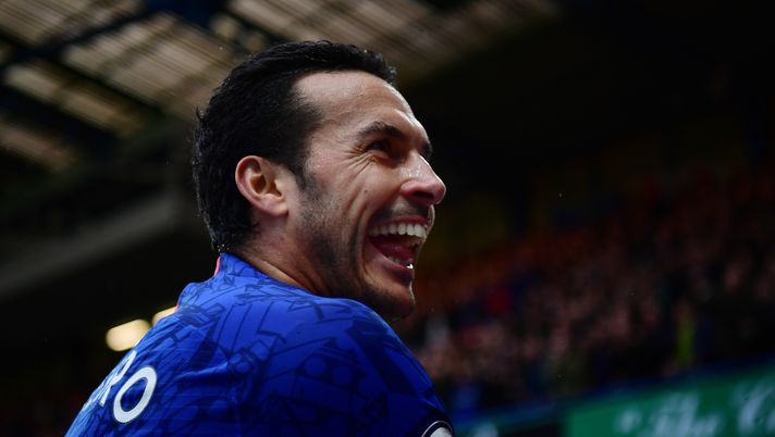 LONDON, ENGLAND - MARCH 08: Pedro of Chelsea celebrates after scoring his team's second goal during the Premier League match between Chelsea FC and Everton FC at Stamford Bridge on March 08, 2020 in London, United Kingdom. (Photo by Shaun Botterill/Getty Images) LONDON, ENGLAND - MARCH 08: Pedro of Chelsea celebrates after scoring his team's second goal during the Premier League match between Chelsea FC and Everton FC at Stamford Bridge on March 08, 2020 in London, United Kingdom. (Photo by Shaun Botterill/Getty Images)