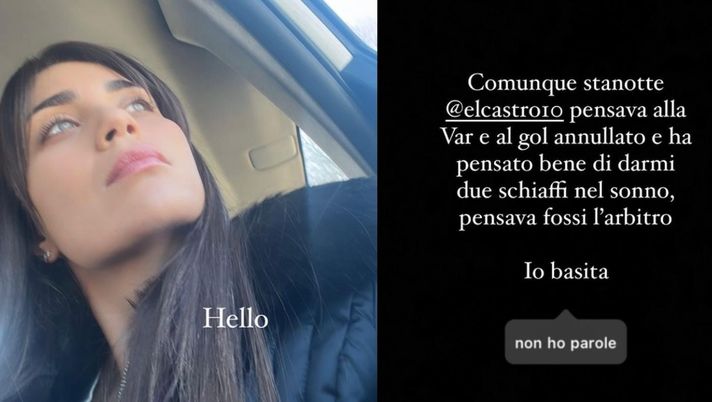 Rabbia Castrovilli, Rachele: “Pensava fossi l’arbitro e nel sonno mi ha dato due schiaffi” - immagine 1