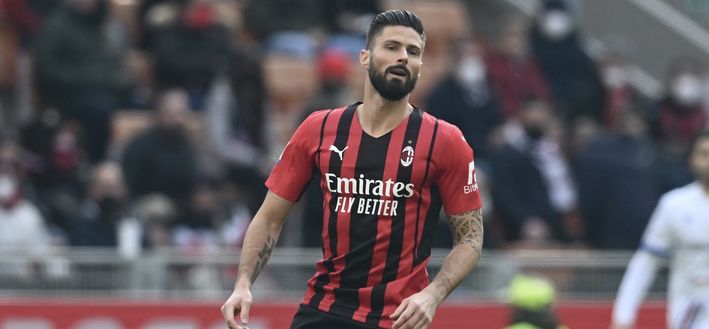Olivier Giroud (attaccante AC Milan) qui durante Milan-Sampdoria 1-0 (Serie A 2021-2022) | News (Getty Images) Olivier Giroud AC Milan