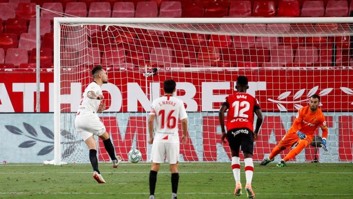 Il gol su calcio di rigore di Ocampos in Siviglia-Maiorca (credits: Getty Images) Il gol su calcio di rigore di Ocampos in Siviglia-Maiorca (credits: Getty Images)