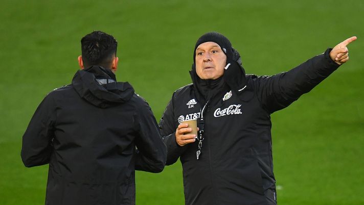 CARDIFF, WALES - MARCH 26: Gerardo Martino, Head Coach of Mexico looks on during a Mexico Training Session at the Cardiff City Stadium on March 26, 2021 in Cardiff, Wales. (Photo by Harry Trump/Getty Images) 