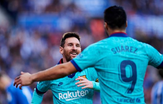 Suarez Messi (getty images) Suarez Messi (getty images)