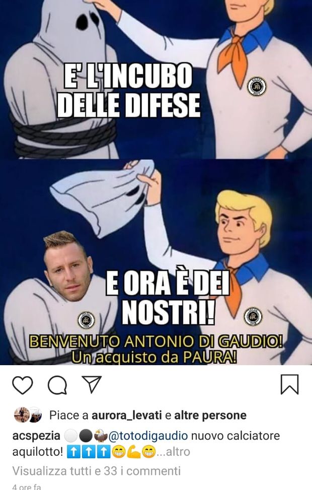 Di Guadio-show sui social dello Spezia 