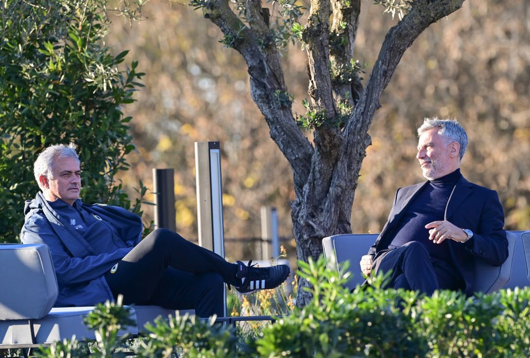 Mourinho respira: a Trigoria Pellegrini e Kumbulla in gruppo – FOTO GALLERY - immagine 17