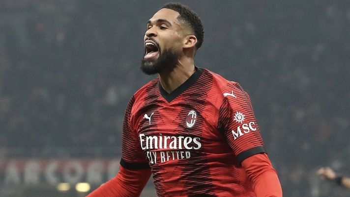 Ruben Loftus-Cheek (centrocampista AC Milan), esulta per uno dei suoi gol in Milan-Bologna 2-2 (Serie A 2023-2024) | News (Getty Images) esultanza gol Ruben Loftus-Cheek AC Milan Milan-Bologna 2-2 Serie A 2023-2024