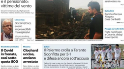 Prima Pagina, Giornale di Sicilia: “Palermo crolla a Taranto, difesa sott’accusa”