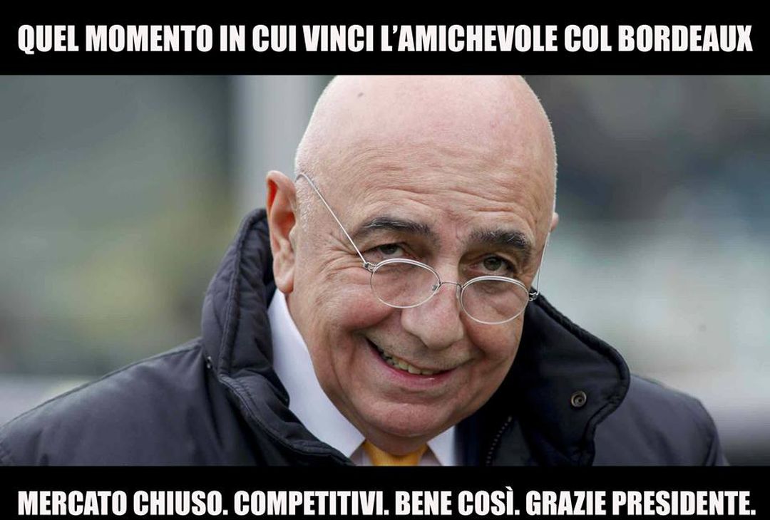  Sfottò del web a Galliani (Fonte: facebook) 