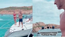 Ilary Blasi in barca con Michelle Hunziker e Savino, Totti commenta i tuffi: è il delirio