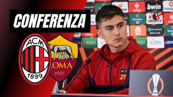 La conferenza stampa LIVE di Paulo Dybala (attaccante AS Roma) alla vigilia di Milan-Roma (Europa League 2023-2024) | News (Getty Images) Conferenza Stampa LIVE Paulo Dybala AS Roma Milan-Roma Europa League 2023-2024