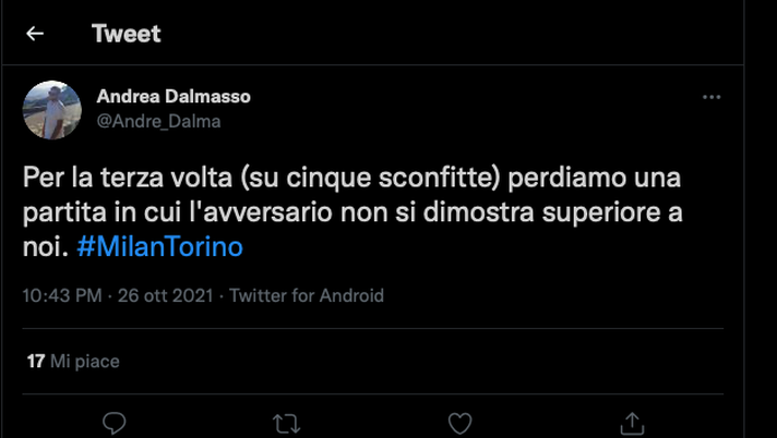 Milan-Torino 1-0, le reazioni social: “Manca sempre quel qualcosa in più…” - immagine 1