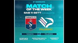 Taranto-Palermo, “Match of the week”: contenuti esclusivi da Serie C e Eleven Sports