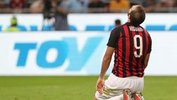 Milan, continua la maledizione del centravanti: fallisce anche Higuain