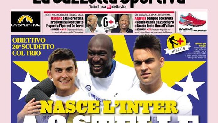 Prima Pagina, La Gazzetta dello Sport: “Nasce l’Inter a 3 stelle. Juve e Di Maria…” - immagine 1