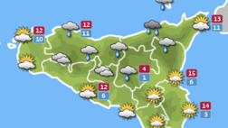 Meteo Palermo, pioggia e cielo coperto: le previsioni di martedì 11 gennaio