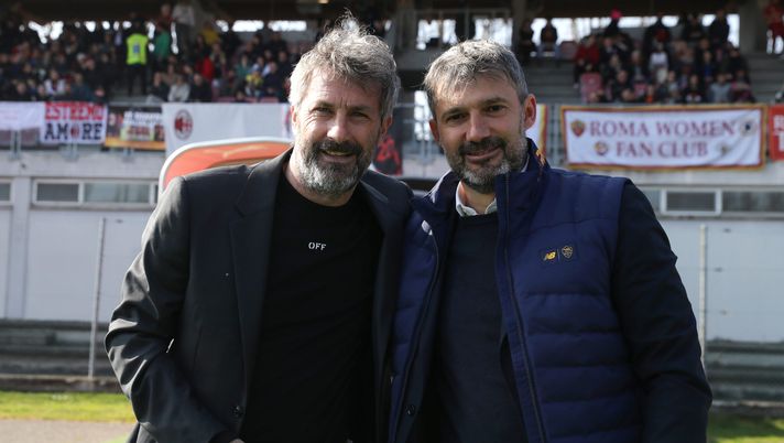 Maurizio Ganz e Alessandro Spugna, allenatori di Milan e Roma femminile (getty images)