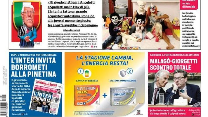 Prima Pagina, Corriere dello Sport: “Lippi, il conto. Alla fine gode Rino. Malagò-Giorgetti: scontro totale…” 