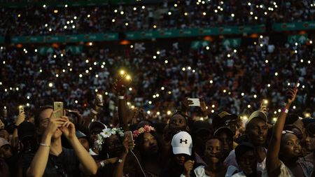 JOHANNESBURG, SOUTH AFRICA - DECEMBER 02: A general view of the FNB Stadium during the Global Citizen Festival: Mandela 100 at FNB Stadium on December 2, 2018 in Johannesburg, South Africa. (Photo by Jemal Countess/Getty Images for Global Citizen Festival: Mandela 100)