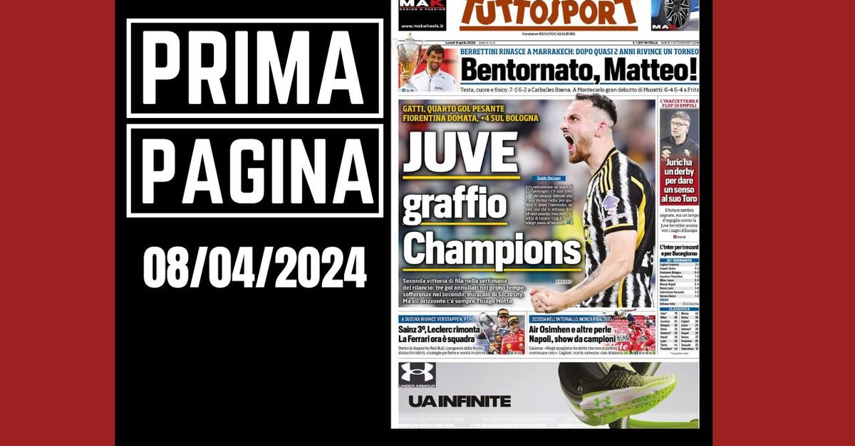 Prima Pagina Tuttosport Juve Graffio Champions Pianeta Milan