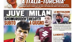 Prima Pagina, Tuttosport: “Juve, Shomurodov subito; Milan, Belotti a giugno. Papu, pressing Fiorentina”