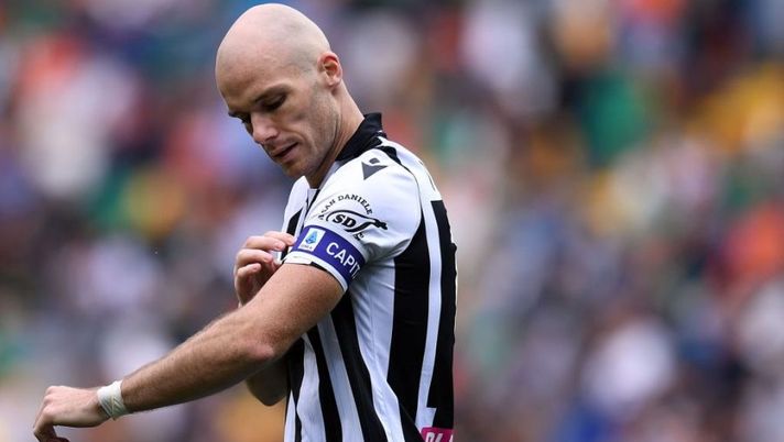 UDINE, ITALY - SEPTEMBER 26: Bram Nuytinck of Udinese Calcio reacts during the Serie A match between Udinese Calcio and ACF Fiorentina at Dacia Arena on September 26, 2021 in Udine, Italy. (Photo by Alessandro Sabattini/Getty Images) Udinese, una settimana di lavoro in più per Pereyra. Esami per Udogie e Nuytinck - immagine 1