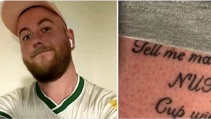 Un tifoso spende 400 sterline per un tatuaggio celebrativo, ma il Newcastle perde la finale - immagine 1
