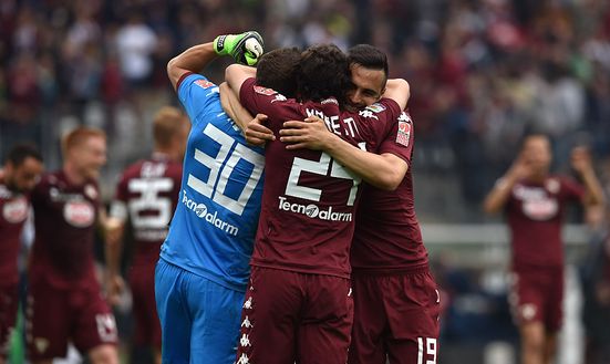  during the Serie A match between Torino FC and Juventus FC at Stadio Olimpico di Torino on April 26, 2015 in Turin, Italy. 