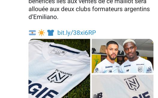 La maglia per Emiliano nel derby Atlantique La maglia per Emiliano nel derby Atlantique