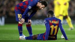 UFFICIALE – Infortunio Dembele, il Barcellona: “Out 10 settimane”. Salta l’Inter