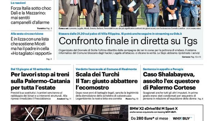 Prima Pagina, Giornale di Sicilia: “Palermo-City, lettera di intenti sulla trattativa” Prima Pagina, Giornale di Sicilia: “Palermo-City, lettera di intenti sulla trattativa” - immagine 1